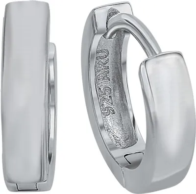 Produktbild von V Creolen 925/- Sterling Silber 1,3cm Silbergrau 064210003