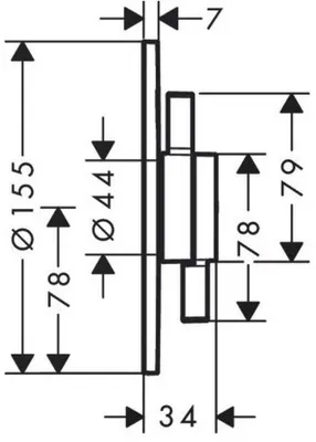 Zdjęcie produktu dla Hansgrohe 75418000, Chrom, Ceramika