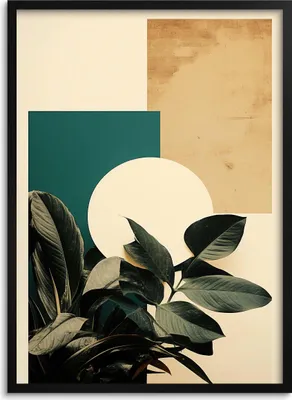 Produktbild von Modernes Wandposter Wandbild fürs Wohnzimmer Büro Geometrie