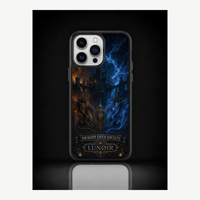 Productafbeelding van iPhone 14 Pro Max hoesje, telefoonhoesje, beschermhoesje, case met een drakenmotief – LUNØIR ©