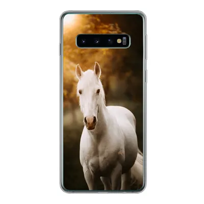 Produktbild von MuchoWow® Handyhülle Schutzhülle Hülle für Samsung Galaxy S10 Pferd - Licht - Sonne Silikon Softcase Handy Hülle - Handytasche