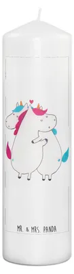 Produktbild von Mr. & Mrs. Panda Kerze Einhorn Mitteilung 29 x 8 cm XL - Weiß - Geschenk, Spruch, Stumpenkerze, Erinnerungslicht, Erinnerungskerze, Wachskerze, Blockkerze, Unicorn