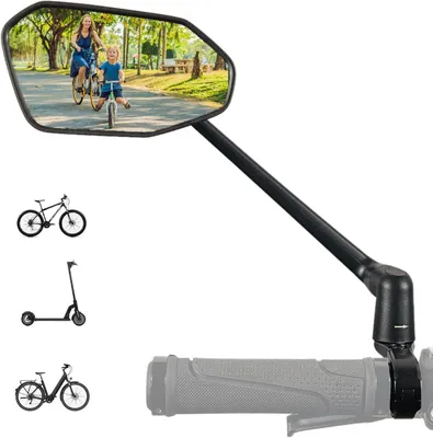 Productafbeelding van Fietsspiegel links - 360 graden verstelbaar - Voor stuur 22-25 mm