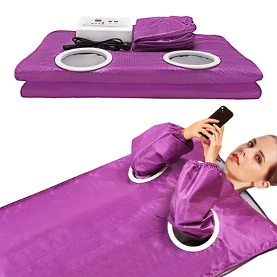 Immagine prodotto di Coperta sauna portatile, riscaldatore a infrarossi, spa per il relax, colore LILLA