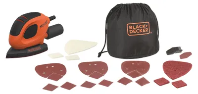 Produktbild von BLACK+DECKER Dreieckschleifer Mouse für staubfreies Schleifen (55 Watt Schleifma