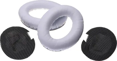 Produktbild von vhbw Ohrpolster kompatibel mit Bose QuietComfort 35, 25, 2, 15 Kopfhörer Headset, Kunststoff Schwarz Weiß