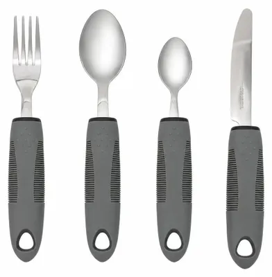 Produktbild von 4-teiliges, ergonomisches Besteckset für Senioren und Menschen mit Behinderungen