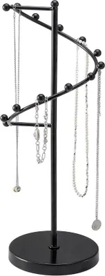 Produktbild von Spiral Halskette Halter und Schmuck-Ständer - Metall-Organizer für Halsketten und Armbänder