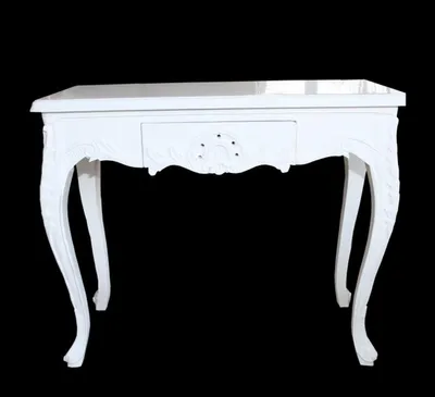 Produktbild von Casa Padrino Barock Konsolentisch Weiss mit Schubladen - Damen Schminktisch im Antik Stil - 101 x 44 x 84 cm