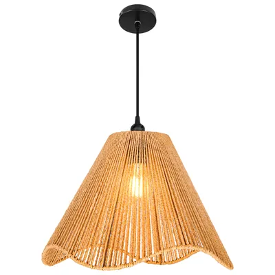 Obrázek produktu pro Závěsné svítidlo MasterLED, styl Boho Volgo, patice E27, jedno světlo, barva černá a hnědá, výška 35 cm