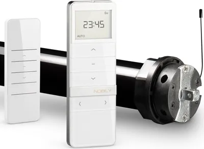 Produktbild von Profi-Set PRE5 Funk Rolladenmotor 10Nm/25Kg Zugkraft inkl. Timer Handsender Rolladen Motor Rolladenantrieb Funkmotor für Rollladen Rollladen