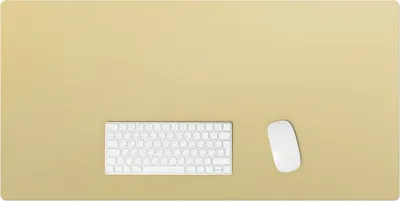 Produktbild von Pastellgelbe Farbe – Schreibtischunterlage – Rutschfeste Tischunterlage – Schreibtischmatte für Büro & Zuhause – Schreibunterlage – Mauspad – Tischmatte – 100 x 50 cm