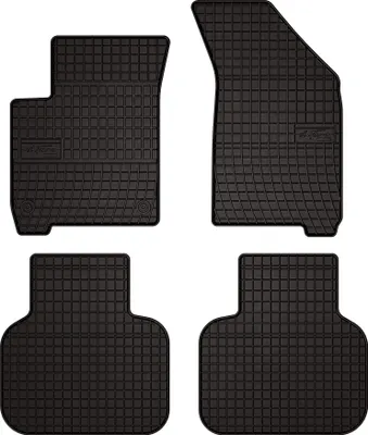 Produktbild von Gummifußmatten passend für Fiat Freemont (Crossover, Bj. 2011-2016) –  schwarz, passgenau, mit Befestigungen set 4 Stk. - Gummi-Automatten