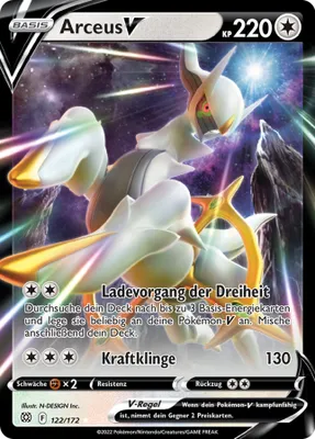 Produktbild von Arceus V Schwert & Schild Strahlende Sterne 122/172 Sammelkarten Pokemon Einzelkarten 1 Stück