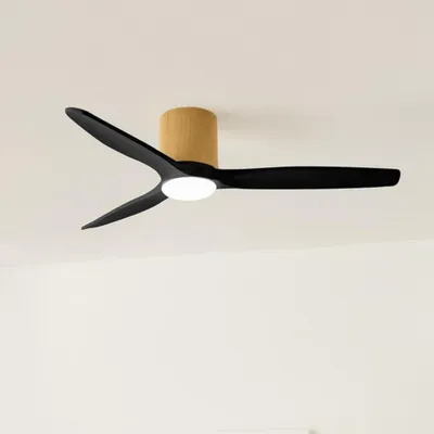 Produktbild von WIND CALM CUSTOM WOVEN - Leiser Deckenventilator 40W Ø132 cm aus 100 % Holz mit LED-Licht