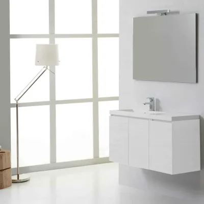 Immagine prodotto di Mobile bagno salva spazio con ante 90 cm sinistro | Manhattan