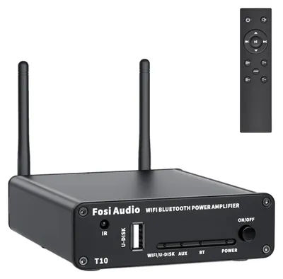 Obrázek produktu pro Stereofonický zesilovač, Wi-Fi a Bluetooth konektivita, funkce dálkového ovládání, model T10-EU