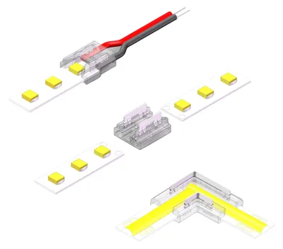 Produktbild von kalb |LED Verbinder Set, 8mm COB/SMD 9-teilig, einfache Montage für DIY LED