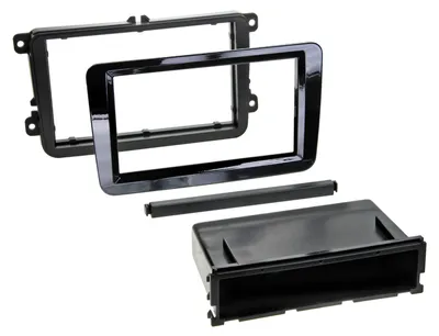 Produktbild von 2-DIN Radioblende mit Fach Seat/für Skoda/VW Klavierlack