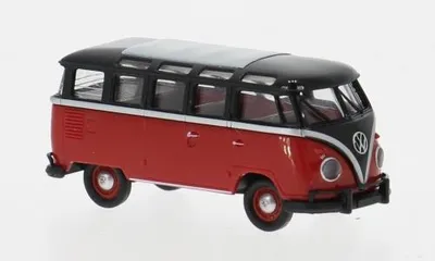 Produktbild von Brekina 31852 - 1/87 VW T1b Samba, schwarz/rot, 1960 -