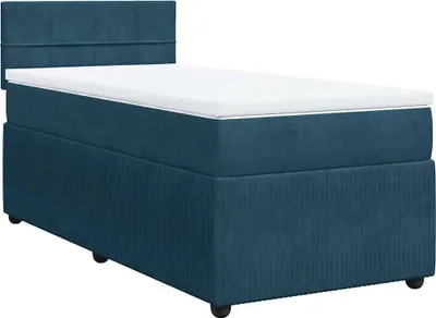 Produktbild von vidaXL Boxspringbett mit Matratze Blau 90x190 cm Samt