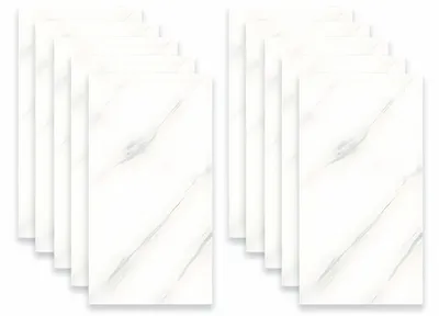 Produktbild von title": "bedee Selbstklebende PVC Wandpaneele Marmoroptik 60x30cm 10 Stück Weiß