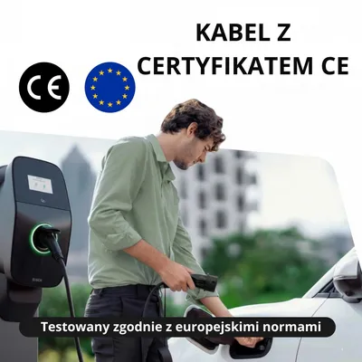 Zdjęcie produktu dla Kabel do ładowania EV Type 2 – 22 kW – 32 A – 3-fazowy – 5 m – Tryb 3 – Loady