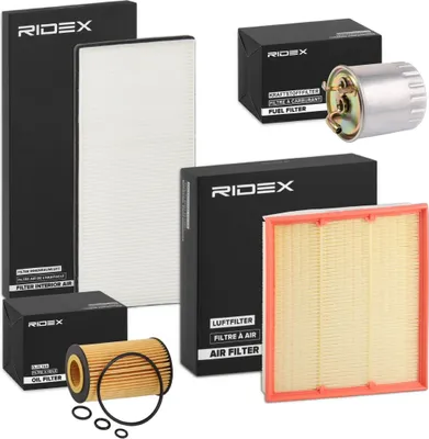 Produktbild von RIDEX Filterset Inspektionspaket Filtersatz passend für MERCEDES-BENZ SPRINTER 3-t Kasten (903) SPRINTER 3-t Bus (903) SPRINTER 2-t Kasten (901, 902)
