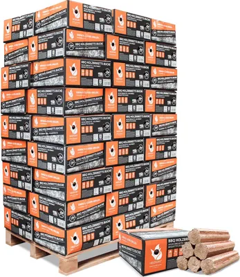 Produktbild von Heizfuxx BBQ-Buchenholzbriketts 18kg x 36 Gebinde 648kg 36er Palette