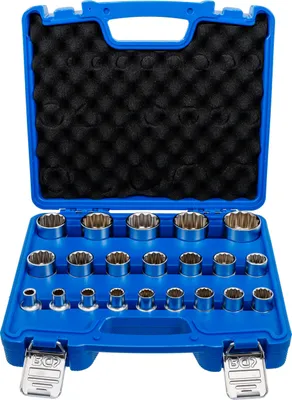 Dopsleutelset Zwölfkant 21-tlg. 12,5 mm (1/2") 8–36 mm