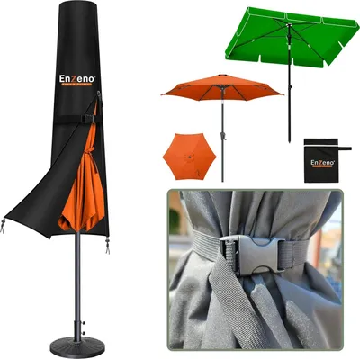 Productafbeelding van Famanu parasolhoes, waterdicht en UV-bestendig - beschermhoes voor parasols met een diameter van 2 meter/3 meter