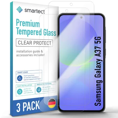 Produktbild von 3x Schutzglas Panzerfolie Klar für Samsung Galaxy A37 5G Displayschutz Hartglas