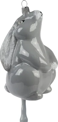 Produktbild von Grauer Glas Dekorationsstecker mit Glitzer, 32 cm, für Topf, Frühlingsdekoration