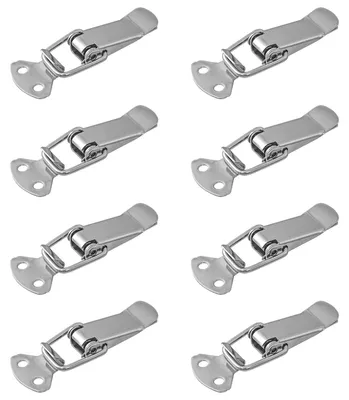 Produktbild von 8-teiliges Set Edelstahl Zylinderschlösser, Dübelschlösser, Vorhängeschlösser und Kistenverschlüsse für Koffer, Kisten, Werkzeugkästen, Schubladen, Schränke, Kommoden und Aufbewahrungsboxen - Silber
