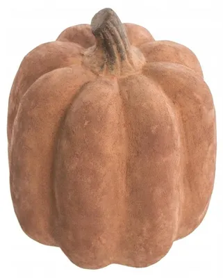 Produktbild von Dekorativer Keramikkürbis dunkles Ziegelrot 31,5 cm
