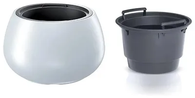 Image de Květináč HEOS s vkladem 43,6 cm - barva: bílá