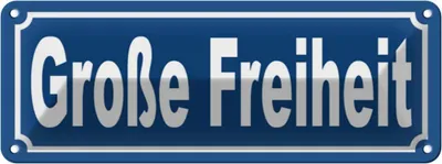 Produktbild von vianmo Blechschild 10x27 cm Große Freiheit
