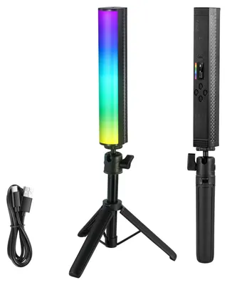 Produktbild von NEEWER RGB Lichtstab TL20C 2500K-8500K dimmbar, LED Fotostab mit Stativ