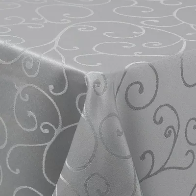 Produktbild von Tischdecke Abwaschbar Jacquard 130x130cm Grau