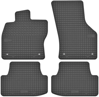 Imagen del producto de Alfombrillas de goma para Seat / Volkswagen Arona / Ibiza V / Polo VI / T-Roc desde 2017 (crossover/hatchback) – juego de 4 piezas, negras, a medida
