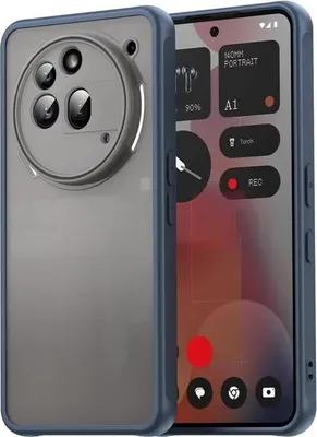Produktbild von Hülle für Nothing Phone (3a) Pro - Phonesta AirFrost Semi-Transparent Back Cover - Matt Blau