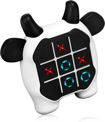 Produktbild von Tier-Tic-Tac-Toe 3 in 1, Lernspiel, tragbares elektronisches Spiel, Kuh.