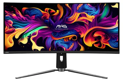 Obrázok produktu pre MSI MAG 341CQP QD-OLED, 86,4 cm (34"), 3440 x 1440 px, UltraWide Quad HD, QD-OLED, 0,03 ms, Čierna