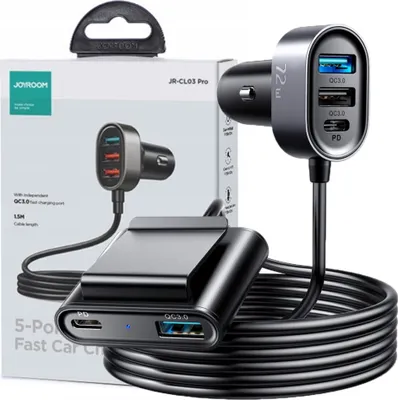 Produktbild von Joyroom Autoladegerät 2Xpd + 2Xqc3.0 72W 1.5M Schwarz