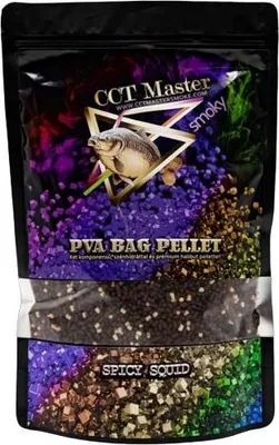 Zdjęcie produktu dla CCT Master – granulki Smoky PVA Bag Pellet Spicy Squid 2–3 mm 700 g