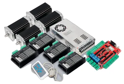 Zdjęcie produktu dla Zestaw sterownika CNC, silniki krokowe Nema23, sterownik silnika FMD2740C, zestaw 4-osiowy