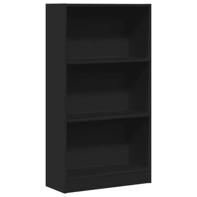 Obrázek produktu pro vidaXL Police na knihy černá 60x24x109 cm Materiál na bázi dřeva