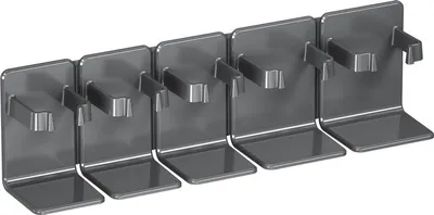 Produktbild von INF Wandmontage Aufbewahrungsregal ABS Schwarz für Bad, Toilette, 1 Stück