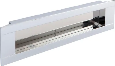 Produktbild von Estamp Griffmuschel Cian LA 160, Breite 180mm - Griff zum Einlassen - Griffmulde für Schiebetür - Zinkdruckguss verchromt poliert