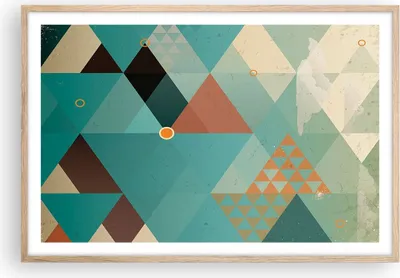 Produktbild von Gerahmtes Poster - Rahmen in heller Eiche - Abstraktion modern - 91,5x61 cm - Wand Bild - Wanddeko - Wandbilder - Wandposter - Bilderrahmen - Bilder - Kunstdruck - Wandbild - P2NAA91x61-3571
